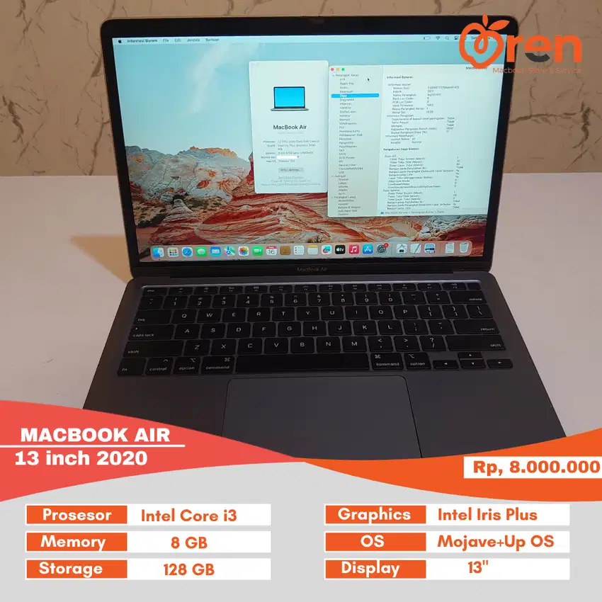 MacBook Air 2020 8/128gb