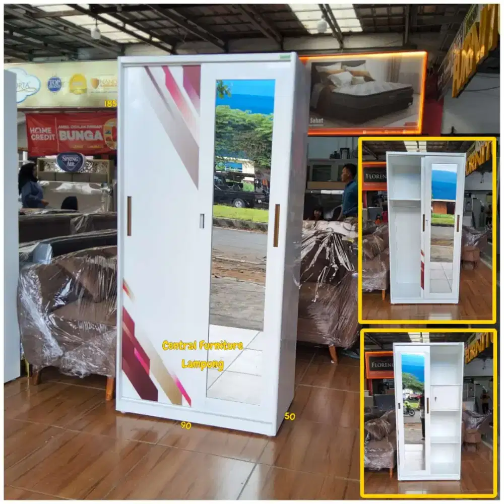 LEMARI PAKAIAN / LEMARI PENYIMPANAN PLAT BESI AWET