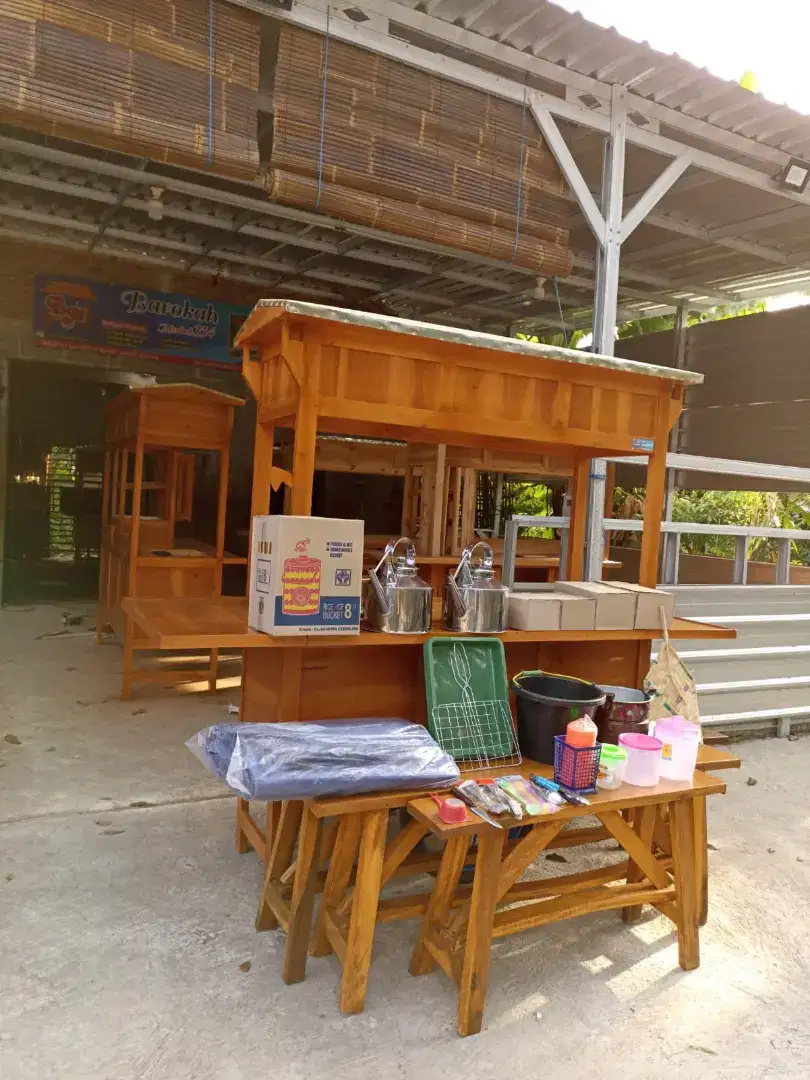 Gerobak Angkringan Bakso Mie Ayam PeceL Bubur Sate Martabak Ronde dlL