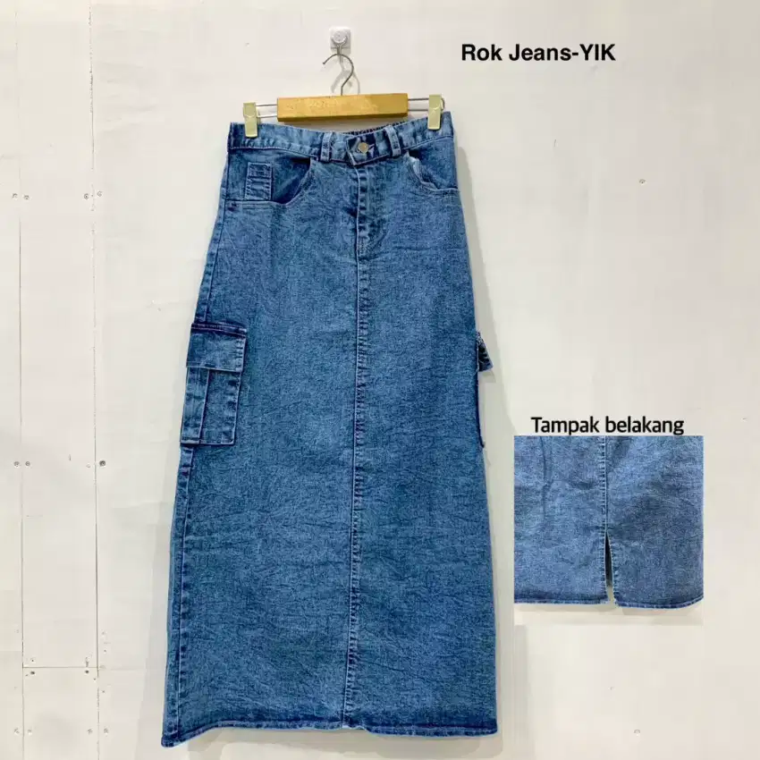 Rok jeans wanita