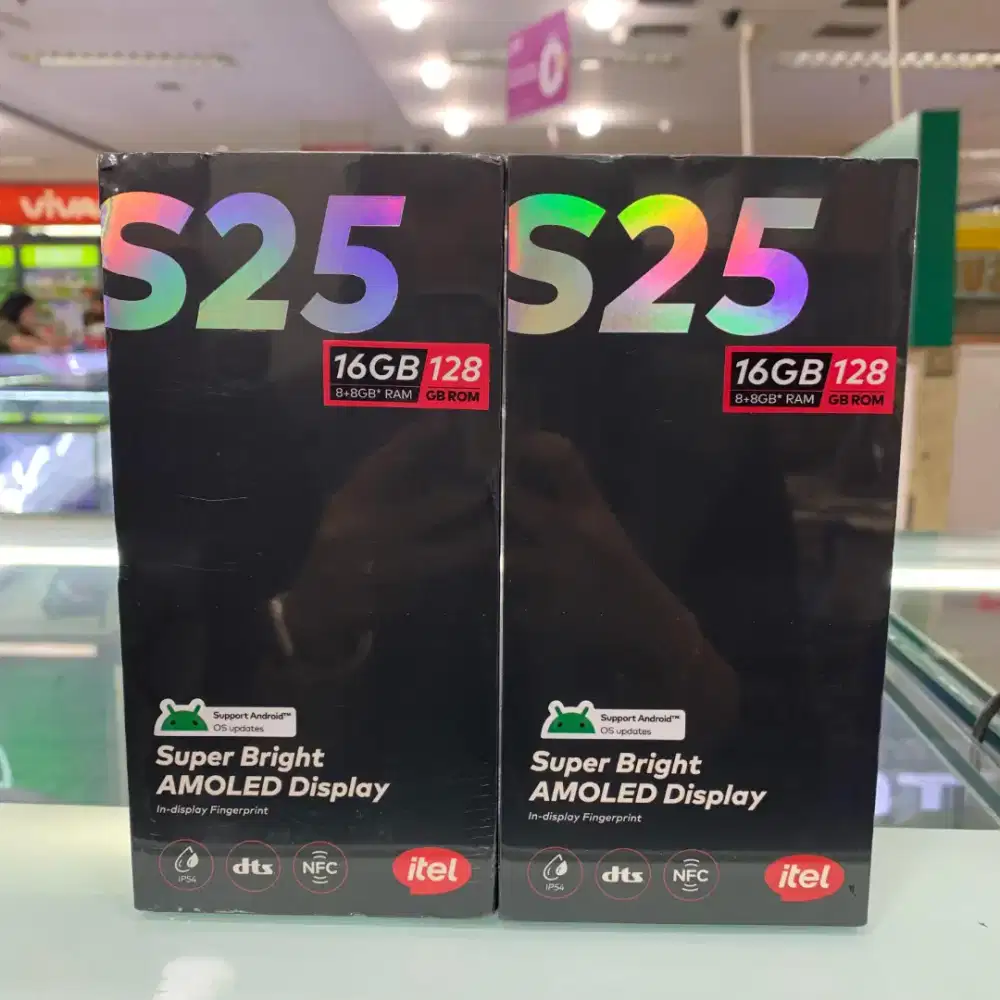 Itel S25 ram 8gb+8gb/128gb NFC baru garansi resmi layar amoled