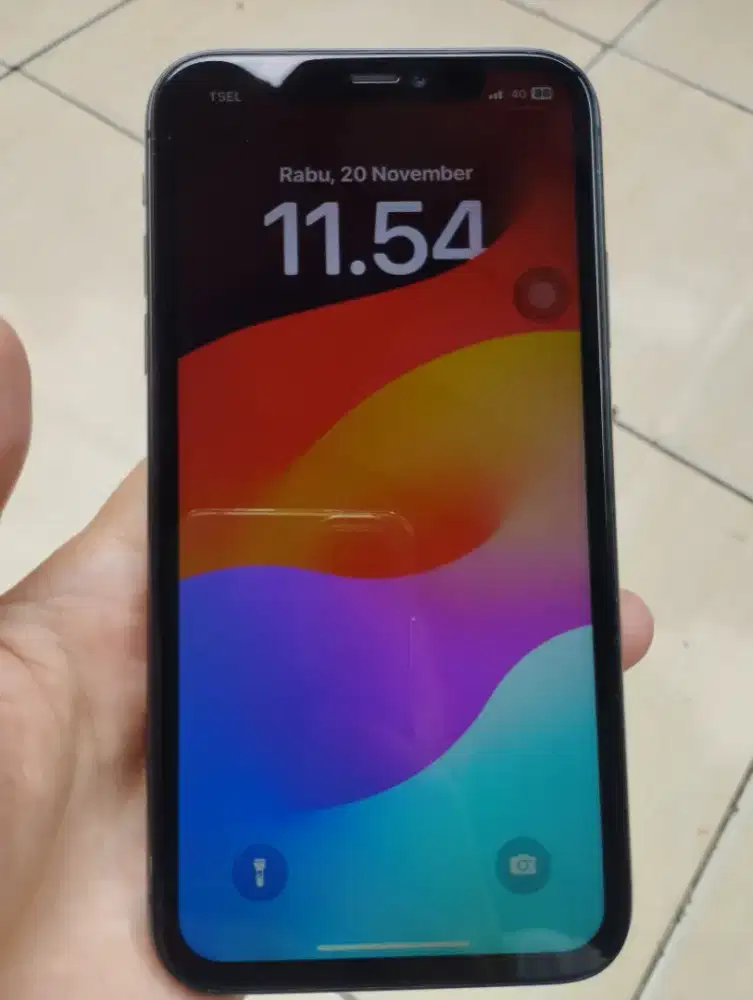 Iphone 11 128GB Lkp Icloud Sinyal Aman Face ID True Tone OFF Baca Desk