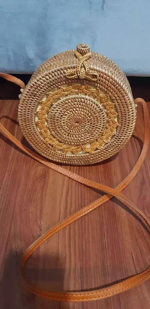TAS ROTAN BALI lapis kain