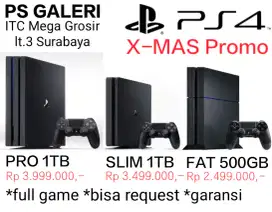 PS4 FAT/SLIM/PRO H3N HDD 500GB/1TB XMAS PROMO