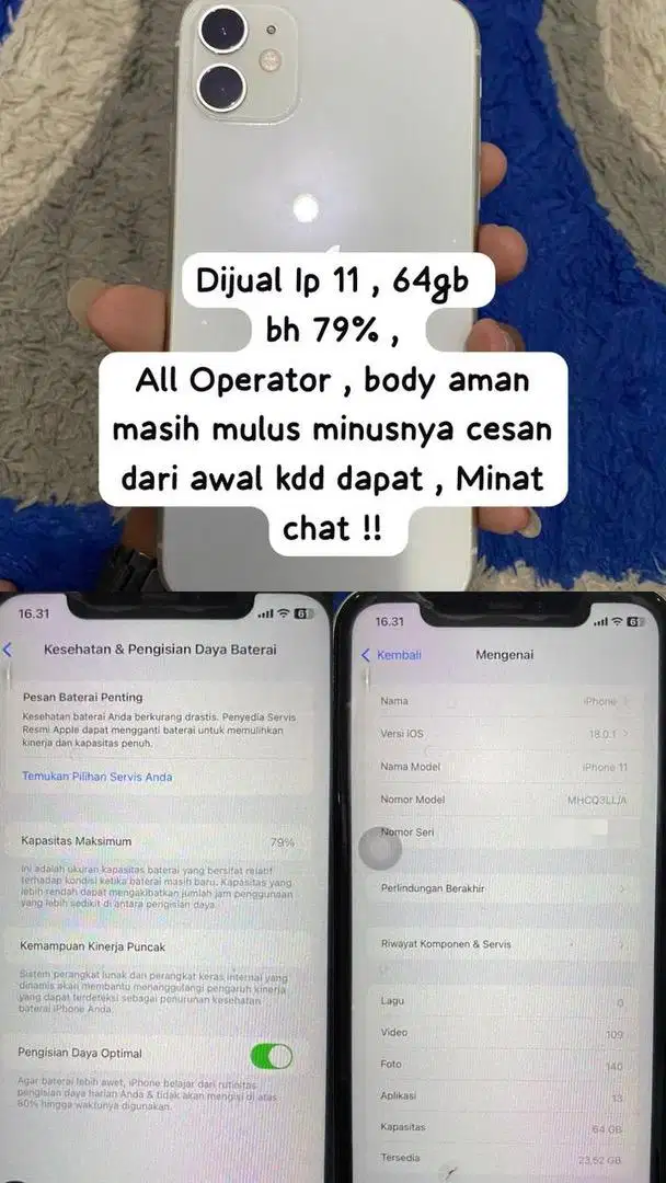 dijual iphone 11 minat chat