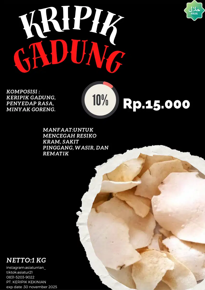 keripik gadung 500gr