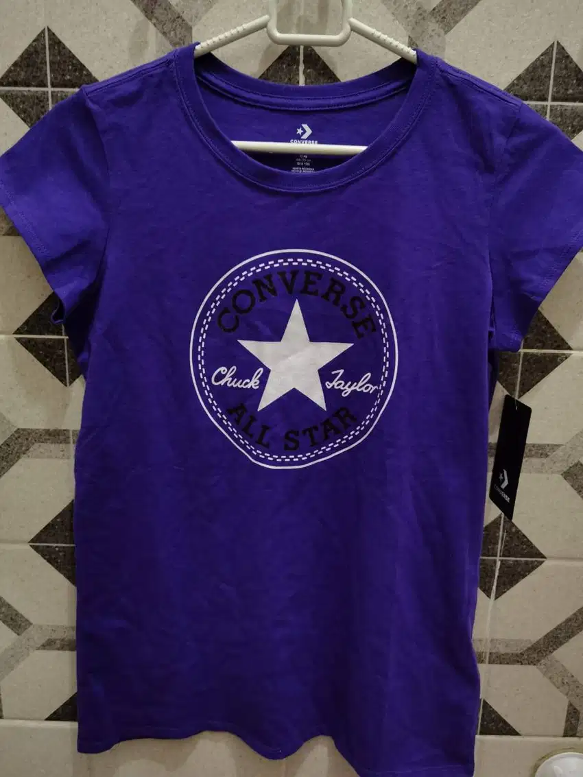 Kaos Converse Kids (Anak / Girl) - Original Ungu