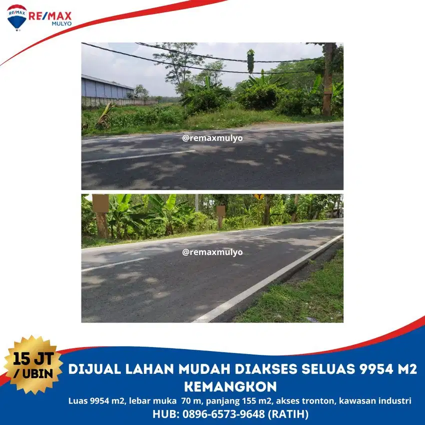 Dijual Tanah Mudah Diakses Seluas 9954