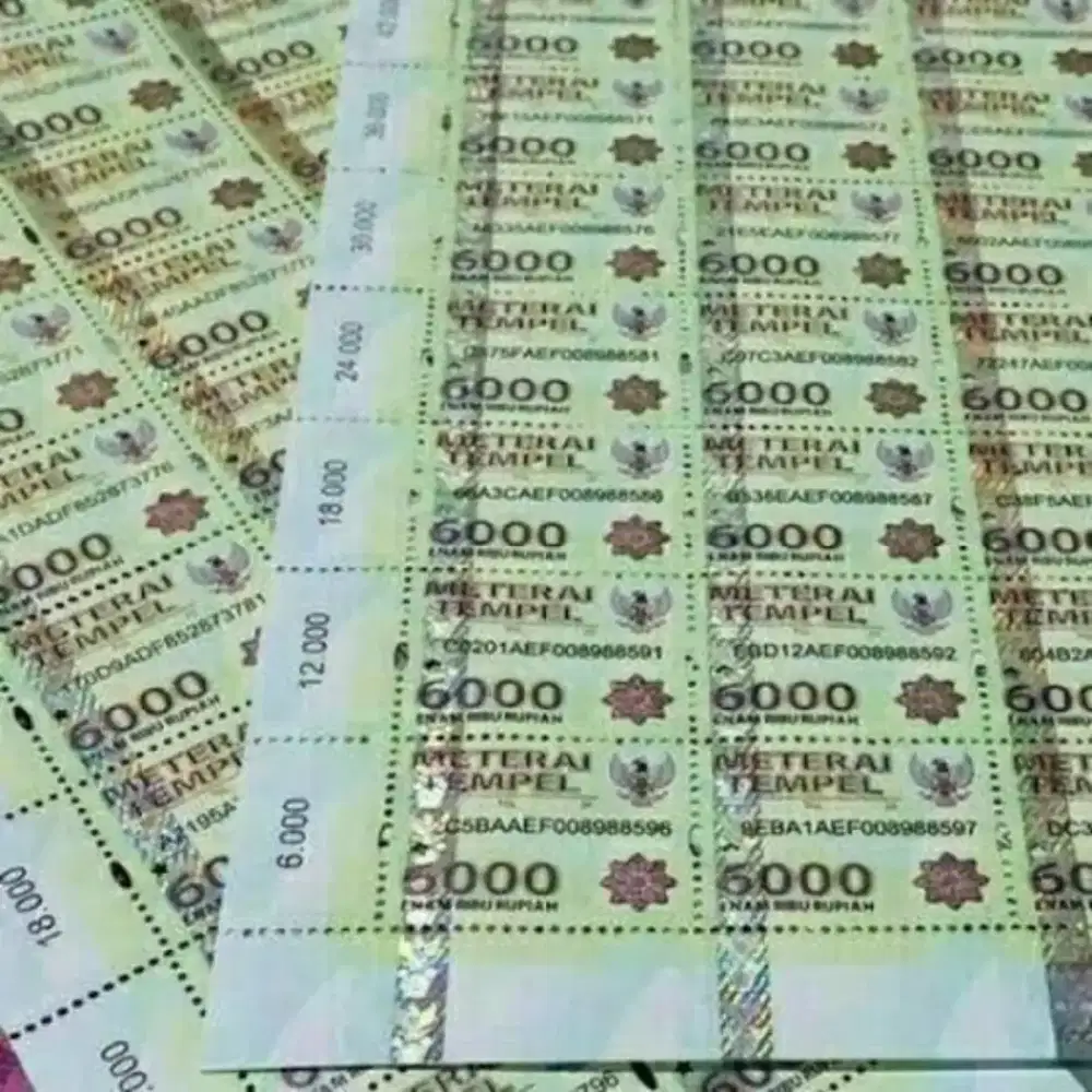 Materai 6000 layak pakai