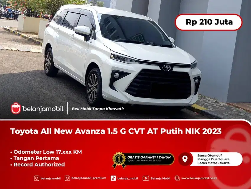 [LOW KM] Toyota All New Avanza 1.5 G CVT AT NIK 2023 Pemakaian 2024