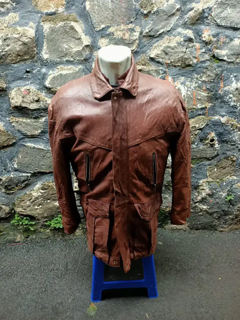 Jaket kulit asli safari