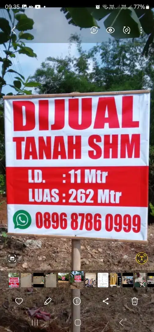 DIJUAL TANAH,NEGO SAMPAI DEAL..262 MTR, KODYA,hub o896 8786 o999