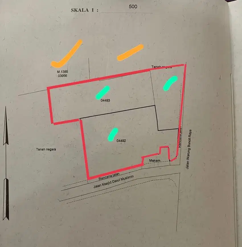 Tanah komersil strategis di Warung Buncit Raya - Jakarta Selatan