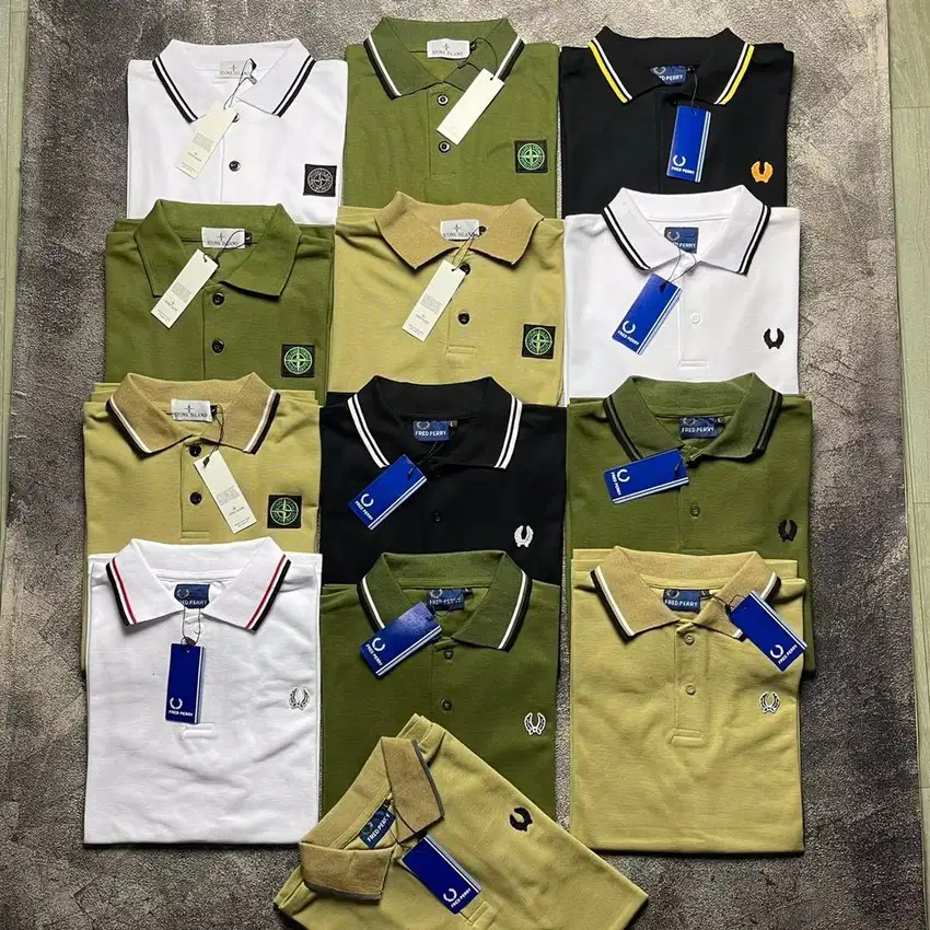 KAOS DISTRO PRIA DAN WANITA POLO SHIRT FULL TAG LOGO