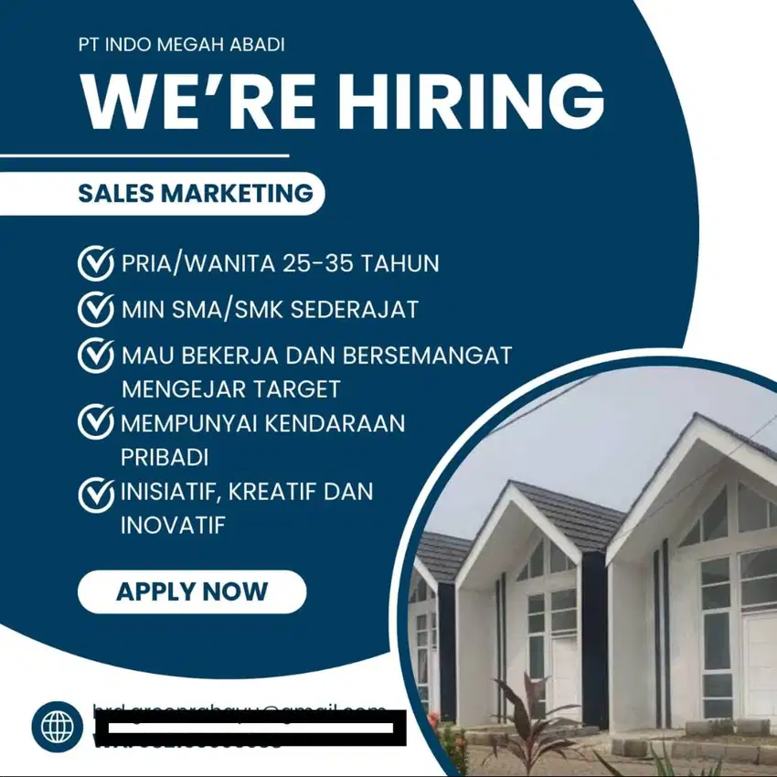 Dibutuhkan Sales Property