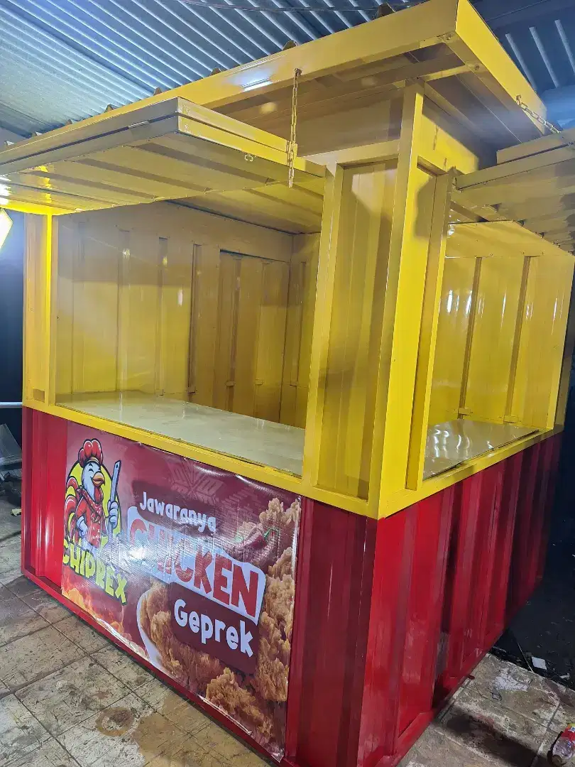 BOOTH KONTAINER/BOOTH KONTAINER MURAH/GEROBAK KONTAINER/GEROBAK DORONG