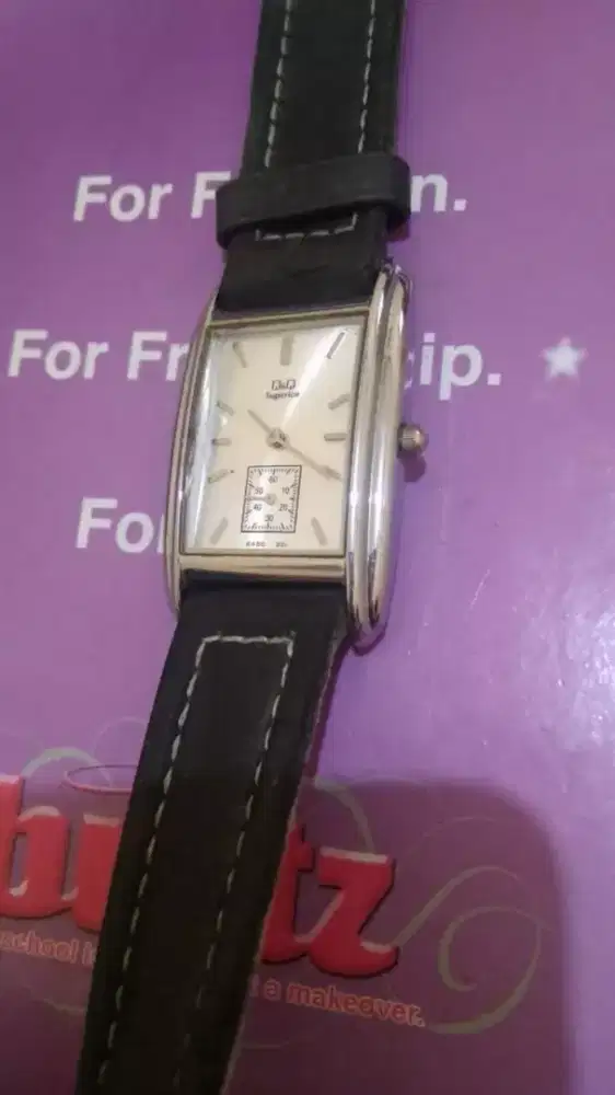 Jam Tangan Q&Q Sub second Quartz Original unisex