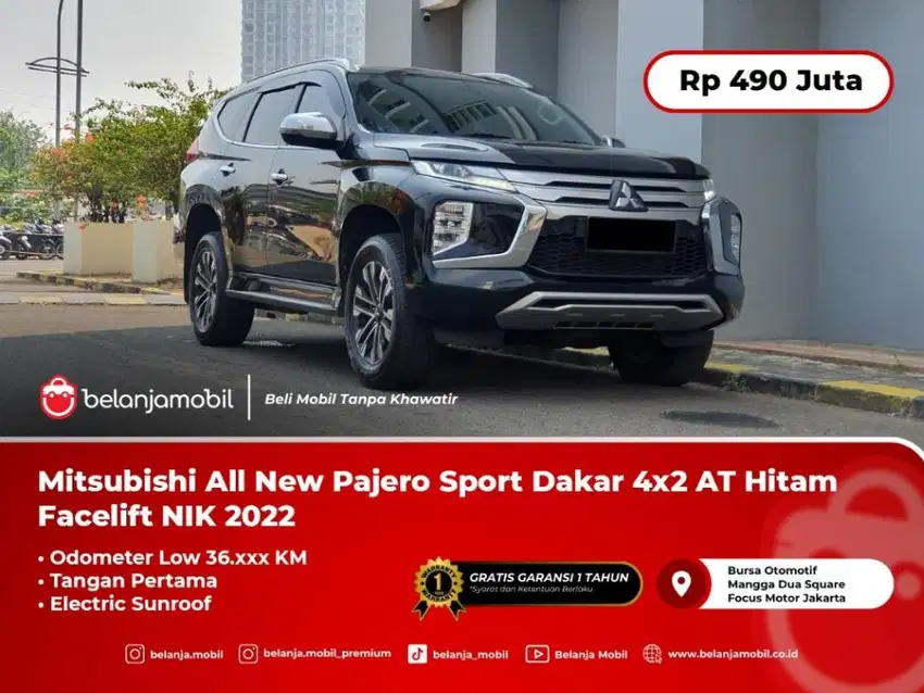 [ SUNROOF ] Mitsubishi All New Pajero Sport Dakar AT Hitam 2022/2023