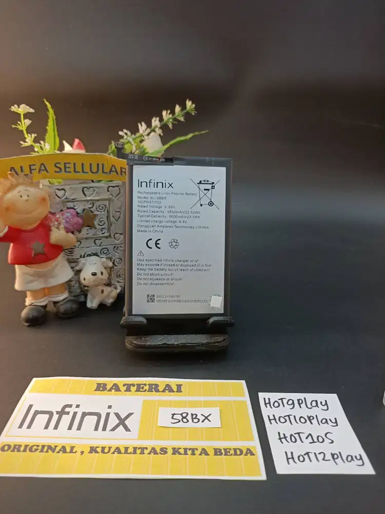 Baterai Infinix Hot 9 Play /Hot 10 Play/Hot 10s/Hot 11 Hot 12 Play ORI