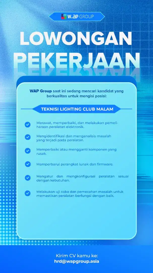 Teknisi Lampu Club Malam