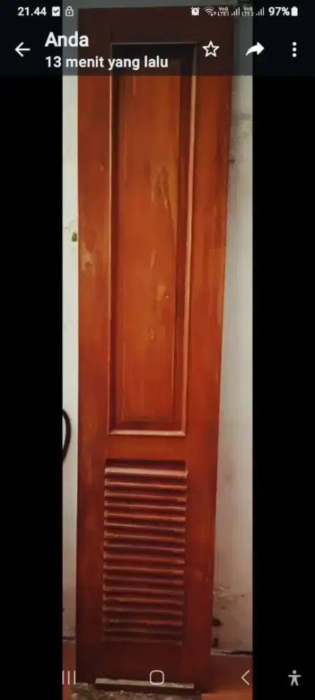 Pintu Garasi Jati Grade A super anti rayap