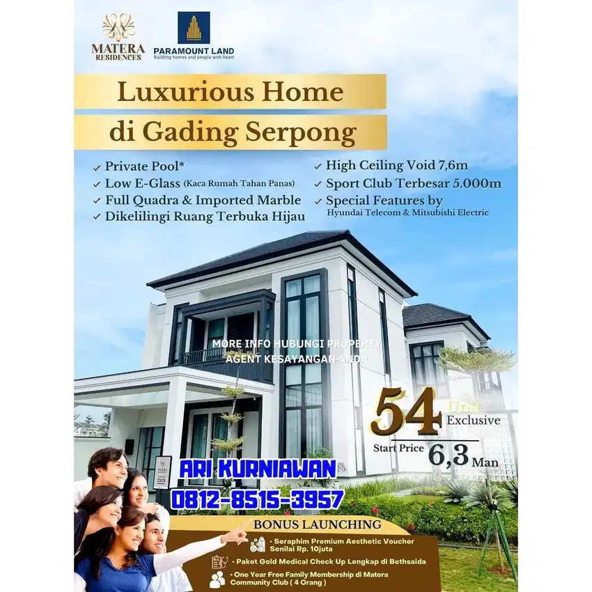 Anti Rugi Matera Residence Harga Terus Naik Persembahan Paramount land