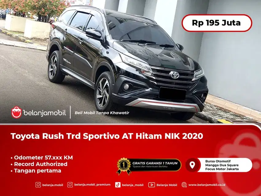 [TANGAN PERTAMA] Toyota Rush Trd Sportivo AT NIK 2020 Pemakaian 2021