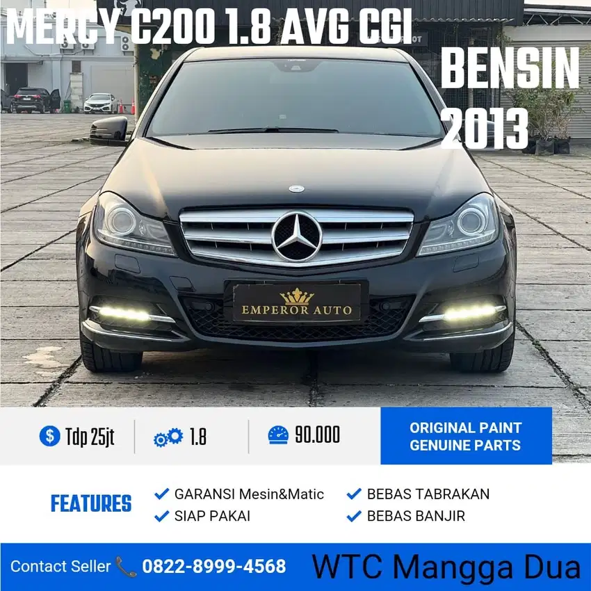 Mercy C200 1.8 CGI AVG Avantgarde Automatic Bensin 2013 /2014 /2015