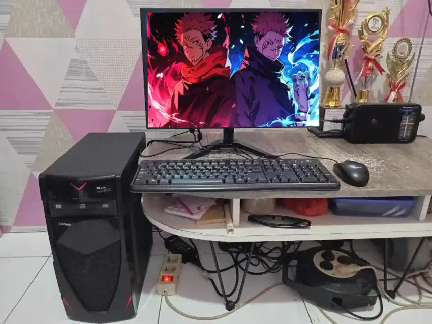 PC GAMING I3 GEN 4 + LCD + RAM 8 GB + HD 500 GB + GAMES FILM APLIKASI