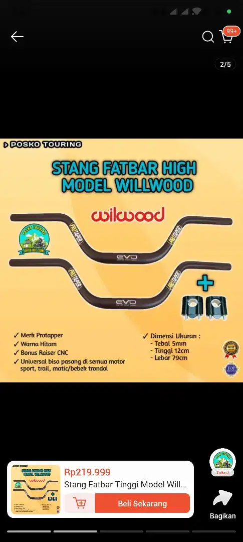 Stang fatbar handle bar pro taper bahan tebal