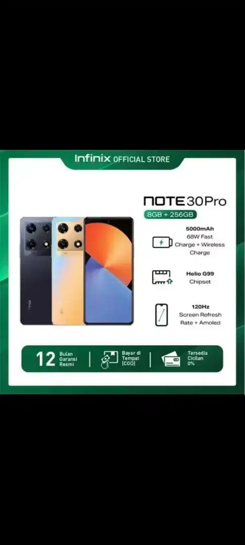 Infinix Note 30 Pro Fullset 8/256 Gb