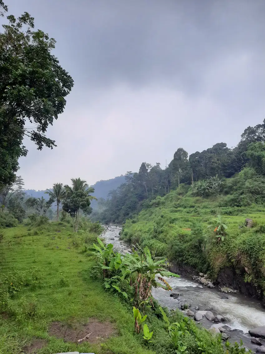 Tanah bagus langka view sungai pegunungan bumijawa guci tegal jateng