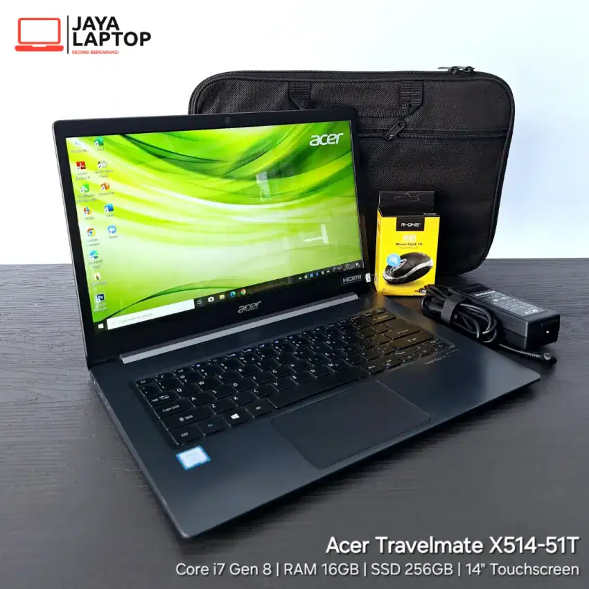 Acer Travelmate X514-51T Touchscreen i7 RAM 16GB Laptop Second Bekas