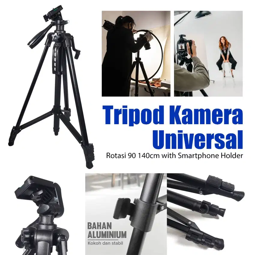 Tripod Kamera & Smartphone Universal Rotasi 90 140cm - YUNMI