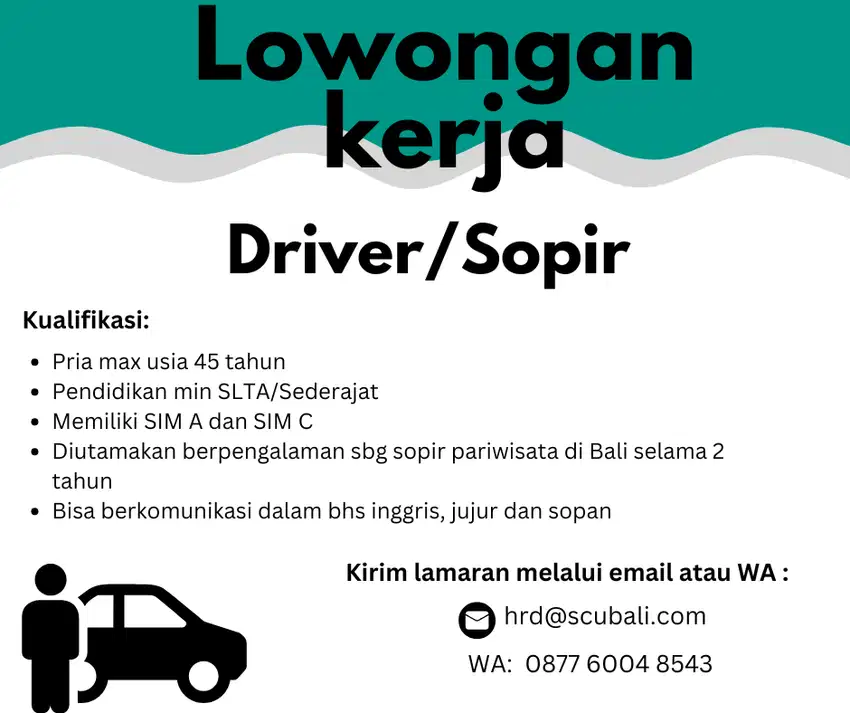 Dicari Sopir pariwisata berpengalaman