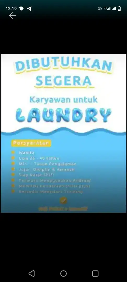 Karyawan laundry