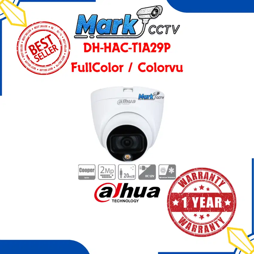 Kamera CCTV Dahua 2MP Indoor & Outdoor HAC-T1A29P