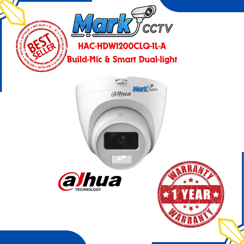 Kamera CCTV Dahua 2MP Indoor & Outdoor HAC-HDW1200CLQ-IL-A