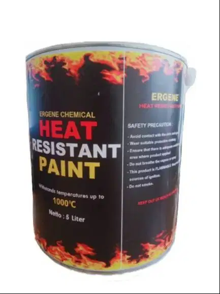 1000°C Heat Resistant Paint Black Glossy 5L Cat Tahan Panas Api 1000°C