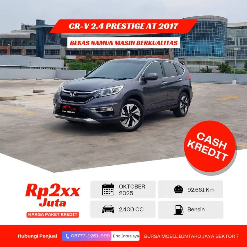 Honda CRV 2.4 Prestige CVT 2017 (Fender Edition)