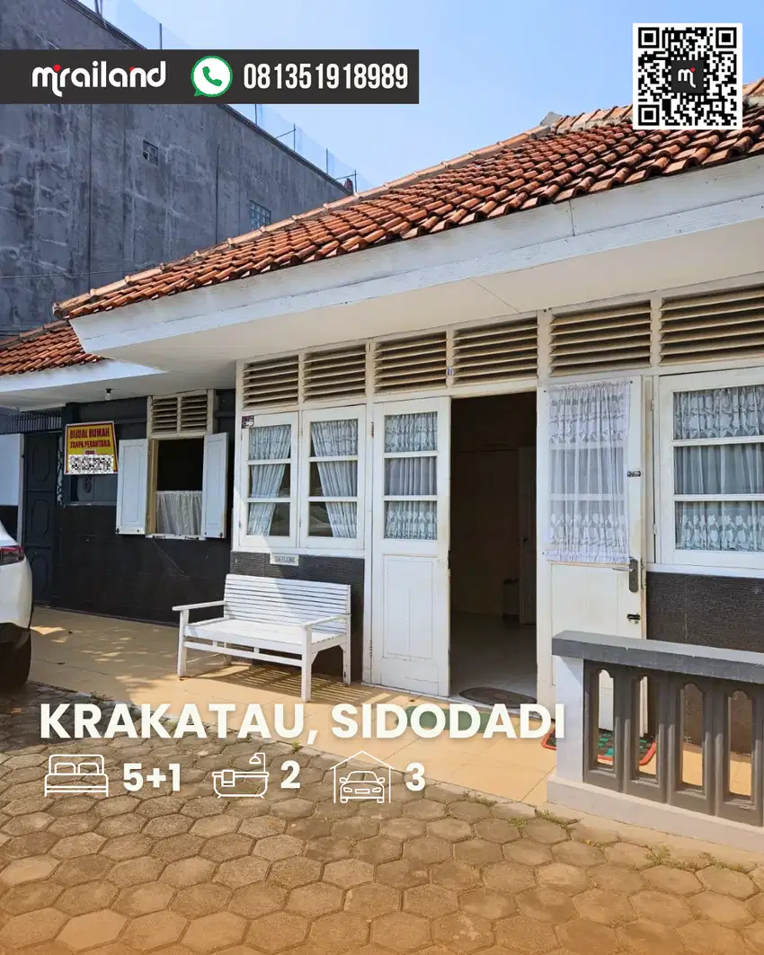 Dijual Rumah 1 Lantai 5 Kamar Dekat Jalan Raya Krakatau