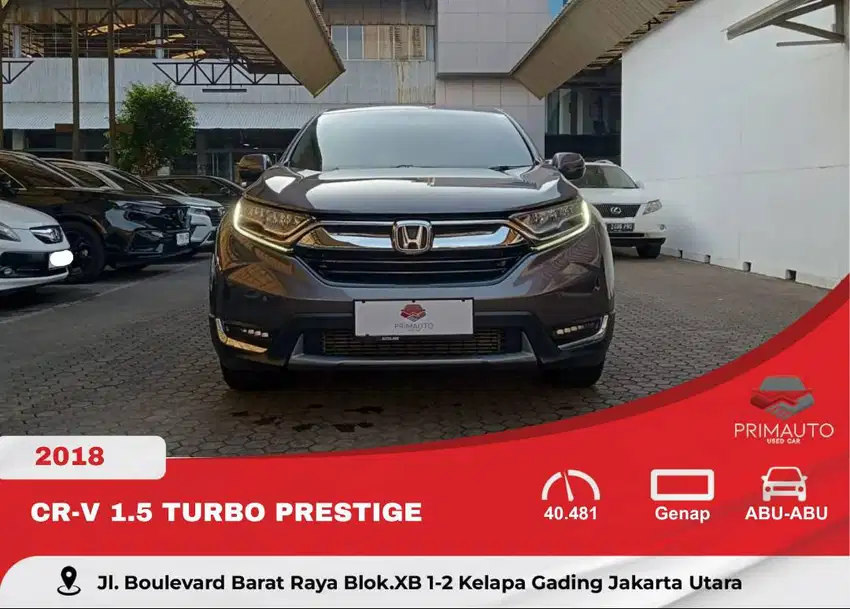 Honda CRV 1.5 Turbo Prestige Abu-abu, Kredit Murah