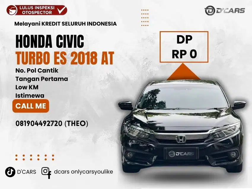 [DP:RP0] CIVIC TURBO ES 2018 AT TANGAN 1 LOW KM