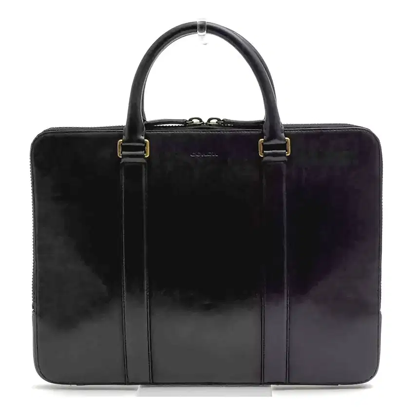 241122B Coach Bleecker Portfolio 70981 Genuine Leather Slim Briefcase