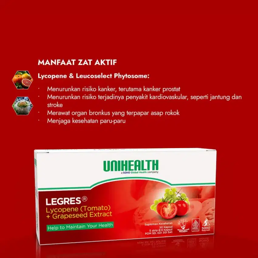 LEGRES  ANTIOKSIDAN 100% asli 
Box @ 30 capsul