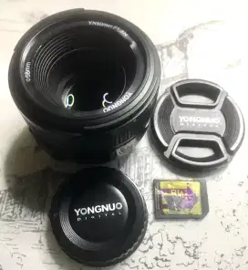 Lensa Fix Yn 50 mm Buat Nikon Bonus Memori