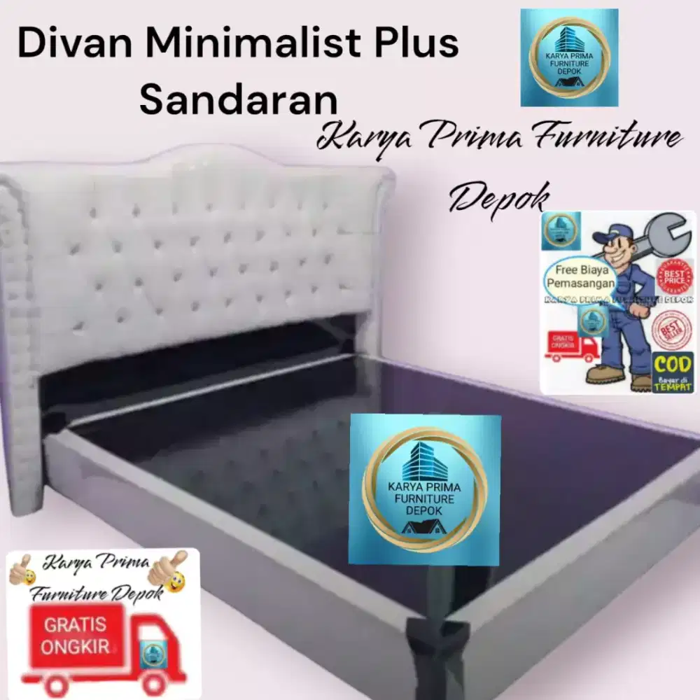 Divan Minimalist plus Sandaran kuat awet 90x200free ongkir pasang900rb