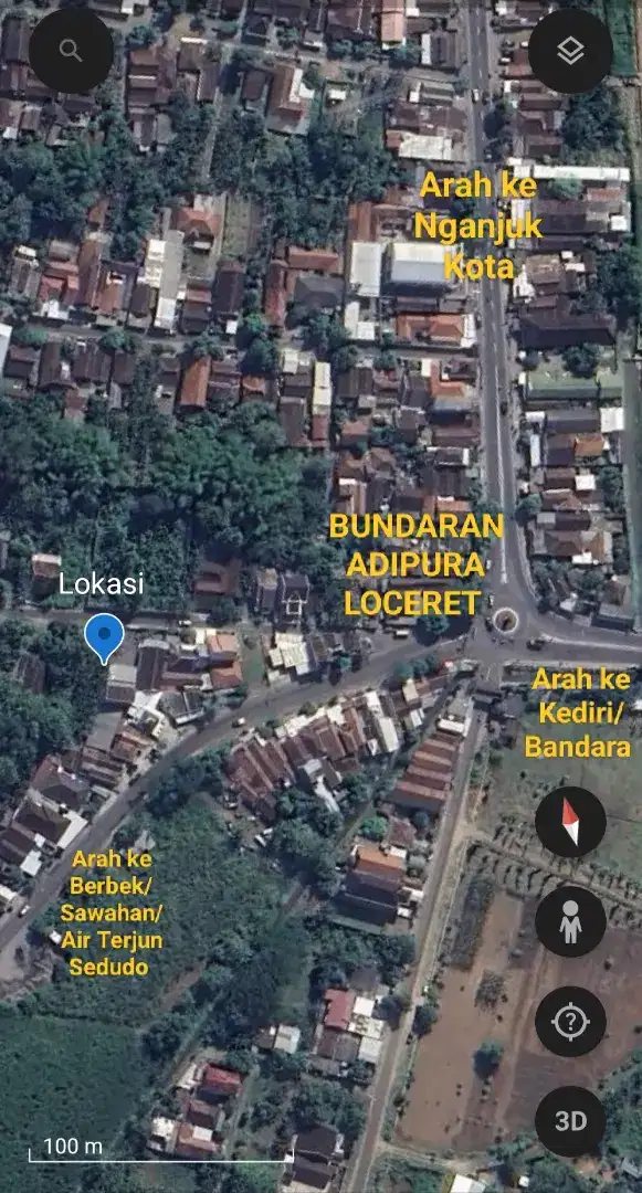 DIJUAL Tanah SHM dekat Bundaran Adipura Loceret Nganjuk