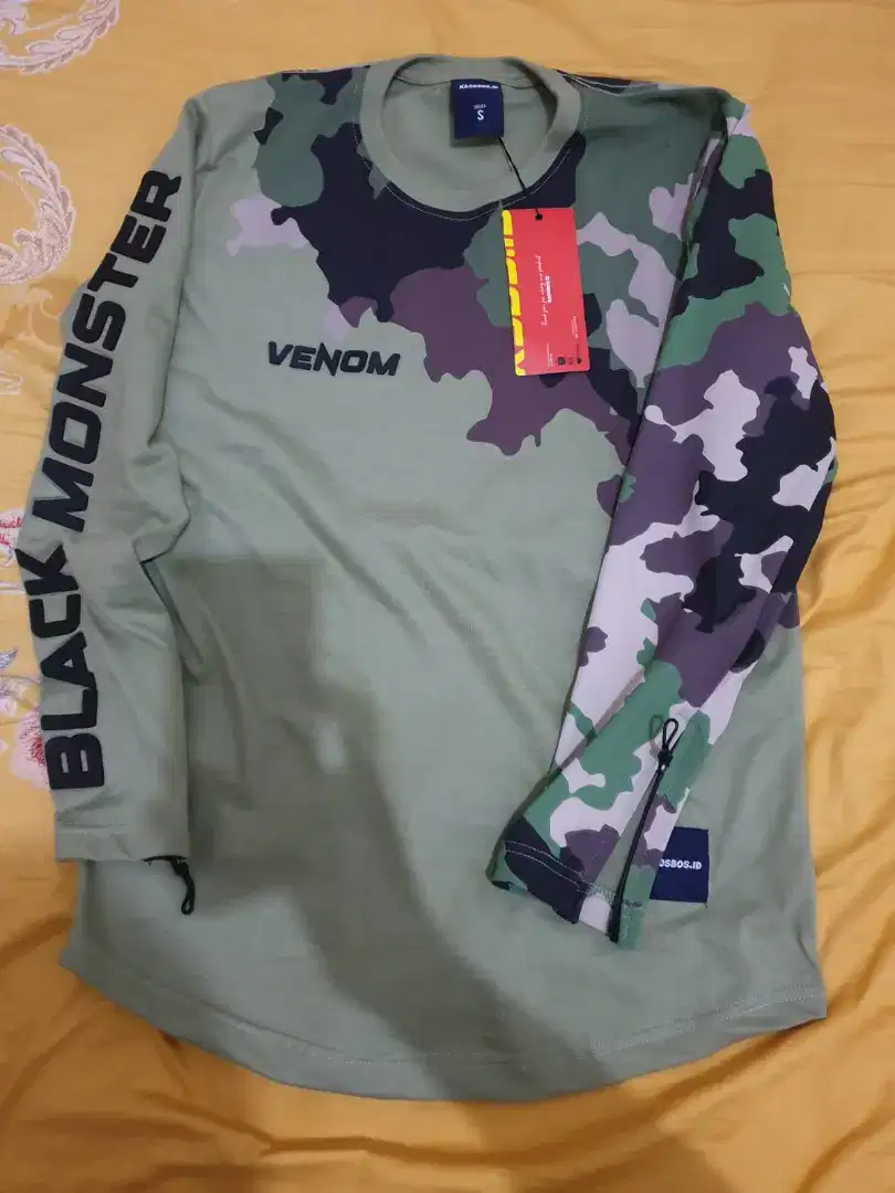 Dijual kaos tactical pria lengan panjang- army venom