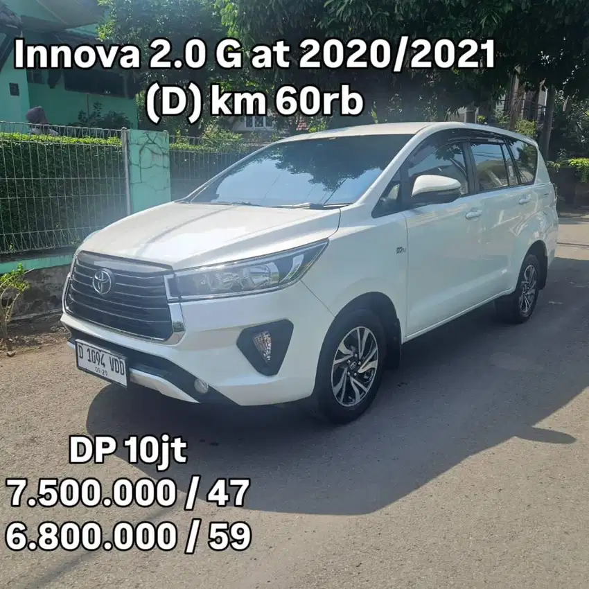 Low km 60rb + super mulus.. Toyota Innova 2.0 G Automatic 2020/2021(D)